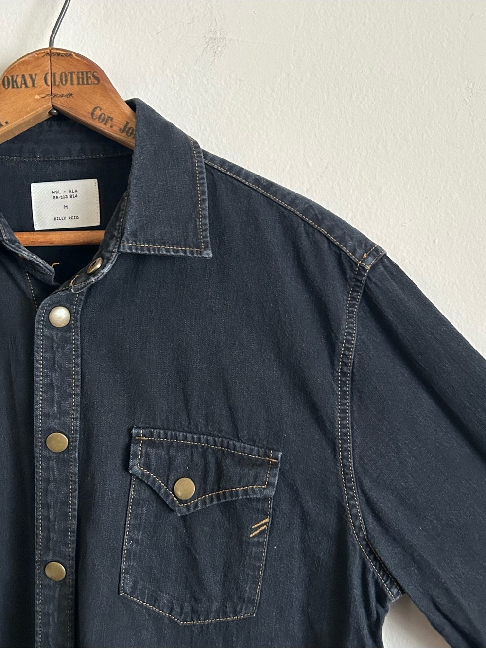 Billy Reid Shoals Denim Shirt - Picture 6 of 11